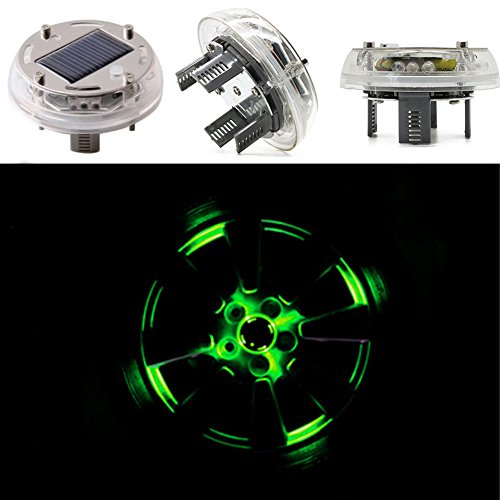 Car Light Waterproof 4 Modes 12 LED Car Auto Solar Energy Flash Wheel Tire Rim Lamp (Silver)