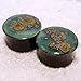 Pair - Mystic Jade Glass Essential Oil Ear Plugs Organic Handmade Ceramic double-flared body jewelry