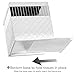 Creative Scents Quilted Mirror White Tissue Box Cover Square - Decorative Bathroom Tissue Box Holder - Modern Mirrored Tissues Cube Box Cover with Durable Bottom Slider