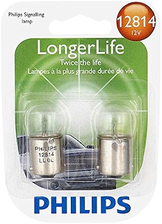 Amazon.com: Philips 12814 LongerLife Miniature Bulb, 2 Pack ...