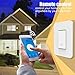 Smart Light Switch, WIFI Alexa Smart Switch Work with Amazon Alexa & Google Home, Timing Function, Overload Protection, No Hub Required (1-Pack)