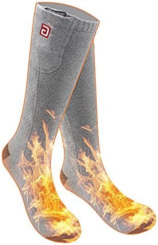 Novelty Rechargeable Battery Winter Warm Thermal Sox 3 Levels Temperature Setting Heated Socks Outdoor Indoor Heating Skiing Camping Hunting Chronically Cold Feet Toasty Large Size For Men Women