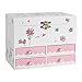 JewelKeeper Birds and Flowers Large Musical Jewelry Storage Box with 4 Pullout Drawers, Girl's Jewel Box, Waltz of the Flowers Tune