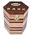 ITOS365 Handcrafted Wooden Money Bank Safe Kids Piggy Coin Holder Box Gifts, 4 x 4.8 Inches