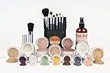ULTIMATE KIT Full Size Mineral Makeup Set Matte Foundation Kit Bare Face Sheer Powder Cover (Warm Neutral (most popular))