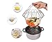 Frying Colander Oil 10 inch Chef Basket Strainer Stainless Steel Foldable Strainer Steam Rinse Strain French Deep Fry Food Colander Steamer w/ Handle French Wire Kitchen Cooking Tool & eBook