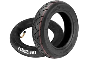 JXMOTO 10x2.50 Tire + Inner Tube Set for 6” RIM 10" Scooter Wheels Electric Scooter Swagcycle Hover Board Smart Self Balancing Electric Scooters 36V 48V 400W 500W 800W Hub Motor