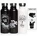 Insulated Water Bottle + 2 BPA Free Sports Tops (1 W/Straw) Double Walled, Vacuum Insulated, Stainless Steel, Eco Friendly, Powder Coated, Sweat Proof 20 oz Thermos Bottle by Involve & Evolve