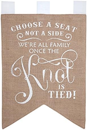 Occasionally Made 13" x 1" x 20" Choose A Seat Burlap Flag