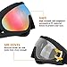 Ski Goggles, 2 Pack Snowboard Goggles Skate Glasses, Motorcycle Cycling Goggles for Kids, Boys & Girls, Youth, Men & Women, with UV 400 Protection, Wind Resistance, Anti-Glare Lenses