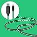 Android Charger Lingoboi 3.0ft/0.9m Powerline Micro USB-Durable Visible Flowing LED EL Light Micro USB Sync Data Charging Cable for Samsung, Sony,LG, ,HTC,Android Smartphones and More(Black/Green)