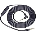 3.5mm to 3.5mm Replacement Solo 3 Audio Cable Cord Wire with in-line Microphone and Remote Control Compatible with Beats by Dr Dre Solo/Studio/Pro/Detox/Wireless/Mixr/Executive/Pill Headphones (Black)