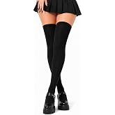 Mealah Womens Polka Dot Thigh High Socks - Soft Stretch Over Knee Socks | Stylish polka dot thigh high socks for women,perfect for outfits, cosplay,halloween party,parties and everyday fashion wear
