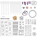 BAKHUK 127 Pieces Resin Casting Molds and Tools Set, Include 11 Pack Jewelry Casting Molds, 5 Stirrers, 10 Droppers, 1 Hand Twist Drill and 100 Screw Eye Pins.