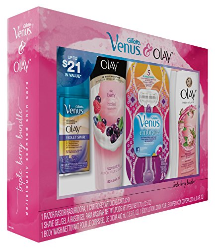 Gillette venus & olay triple berry bundle (1 razor,…