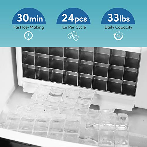 MaxiMatic MIM5802 Mr Freeze Portable Ice Maker, Stainless Steel on