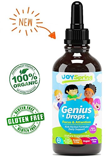 Best Natural Focus Supplement for Kids, Supports Healthy Brain Function to Improve Concentration & Attention for School, Great Tasting Liquid Calming Supplement, Made from 100% Herbs