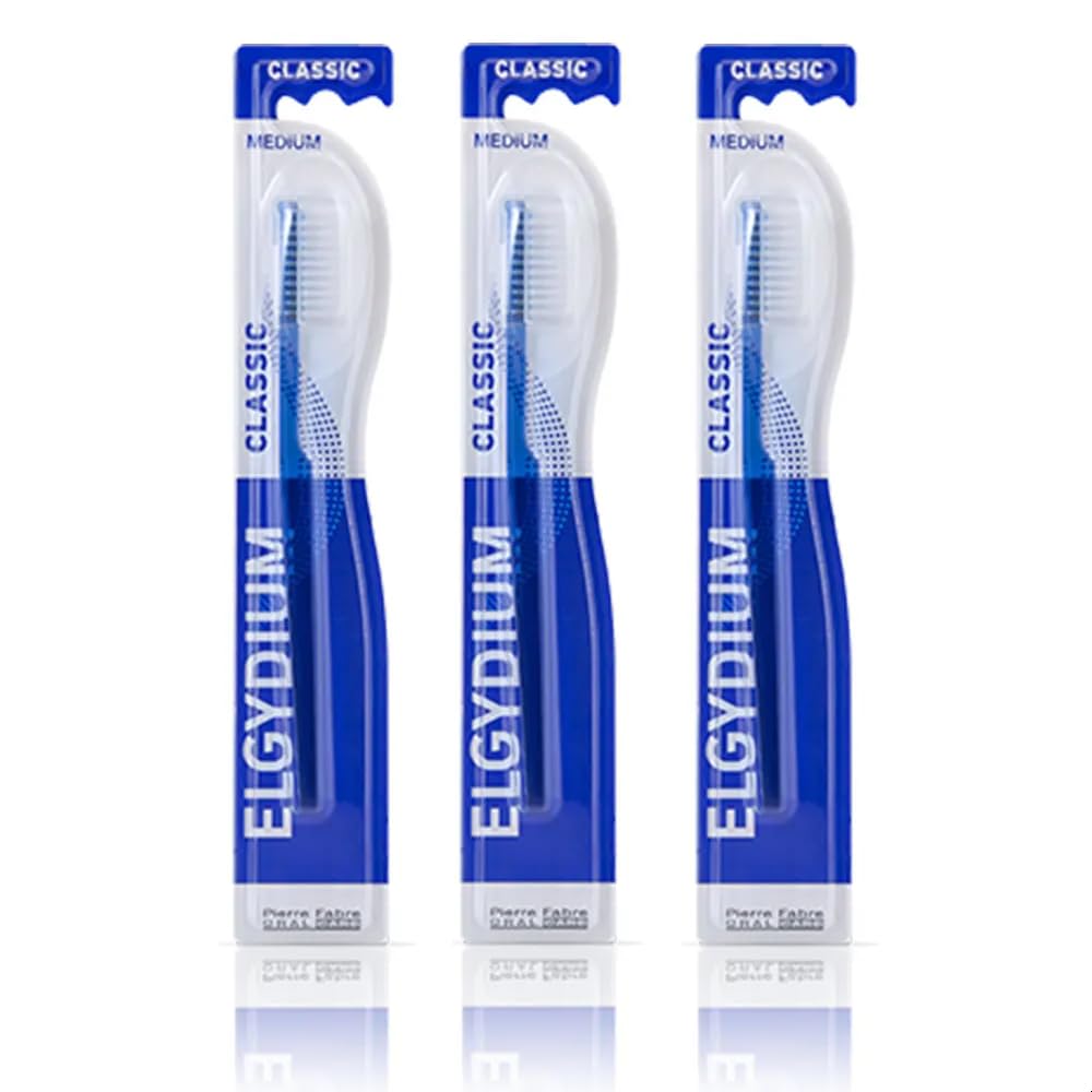Elgydium Classic Toothbrush Medium Pack of 3