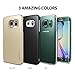 Ringke Slim Compatible with Galaxy S6 Edge Case Snug-Fit Slender Tailored Cutouts Lightweight Side to Side Edge Coverage Superior Coating PC Hard Skin for Galaxy S6 Edge - Royal Gold