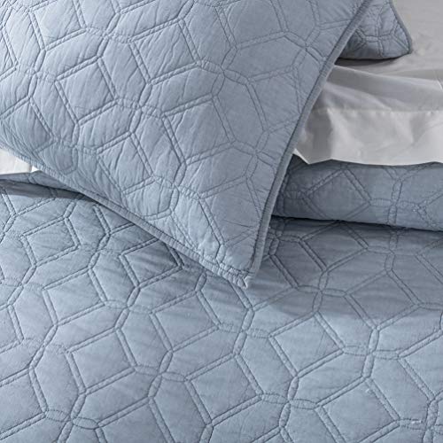 SHALALA NEW YORK Cotton Voile Quilt Set with 2 Quilted Shams Ultra
