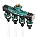 UNIFUN Hose Splitter, Way Water Splitter, Metal Body with 10 Free Washers and Free Garden Hose Connector (4 Way)