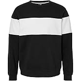 J. America Unisex Varisity Fleece Crew Black