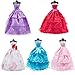 113Pcs Barbie Doll Clothes Set, 15 Pack Barbie Clothes Party Grown Outfits Dresses and 98pcs Different Doll Accessories Shoes bags Glasses Necklace Tableware for Little Girl Birthday