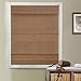 Chicology Cordless Magnetic Roman Shades / Window Blind Fabric Curtain Drape, Natural Woven, Privacy - Jamaican Truffle, 39
