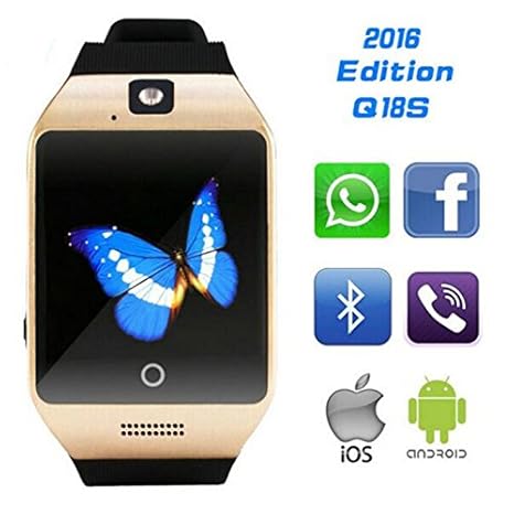 Reloj inteligente q18s LCD táctil inteligente Reloj de pulsera con ...