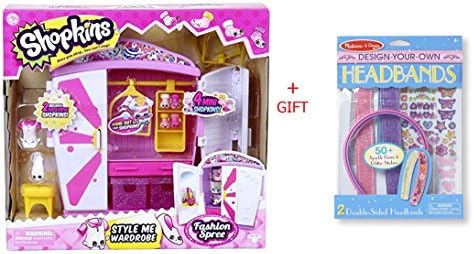 Shopkins Kids Fashion Mp Playset Style Me Wardrobe & DYO Headbands Playset