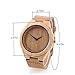 Bamboo Wooden Watch with Genuine Leather Strap Japanese Quartz Movement (Women, Brown 4)
