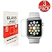 [3-Pack] Apple Watch 42mm Tempered Glass Screen Protector - Linboll [Only Covers the Flat Area] Anti-Scratch, 9H Hardness, Bubble Free Screen Protector for Apple Watch 42mm