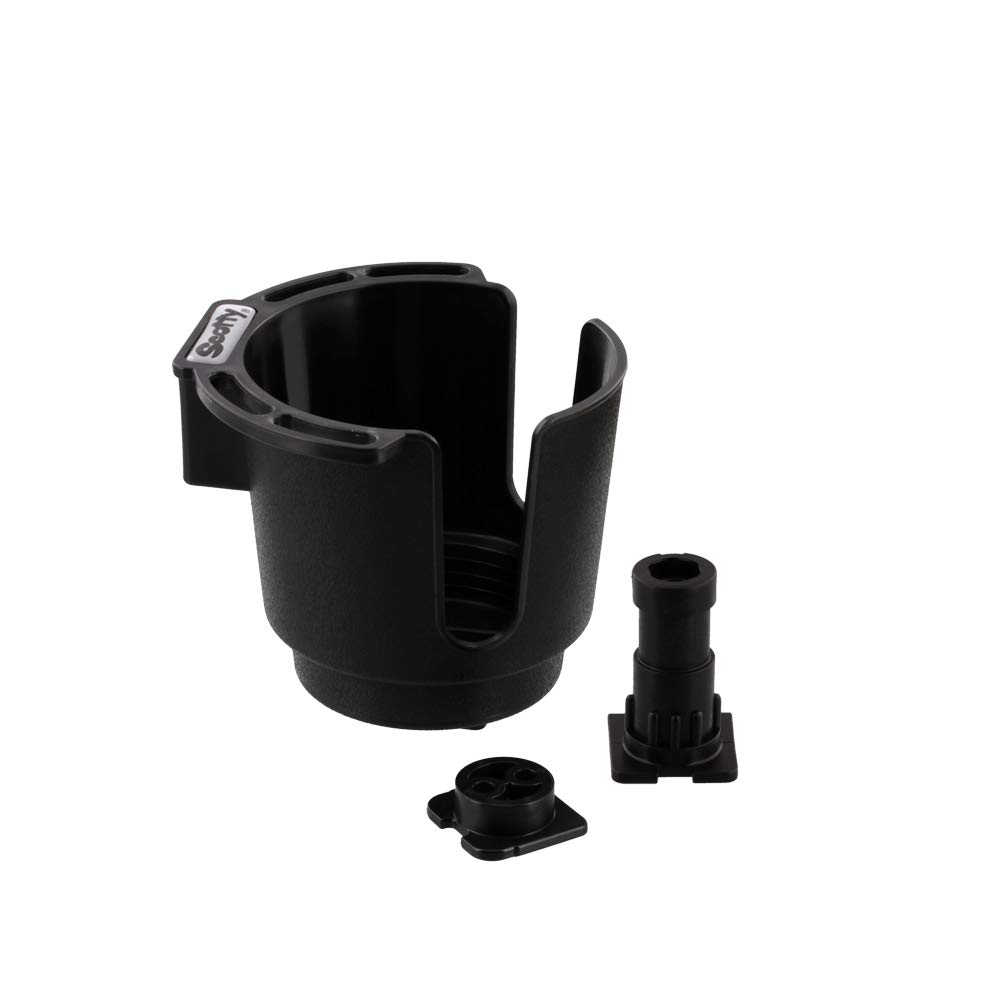 Scotty #311-BK Cup Holder with Rod Holder Post and Bulkhead Black