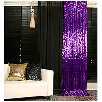 Amazon Com Sequin Curtains 2 Panels Purple 2ftx8ft Sequin Photo