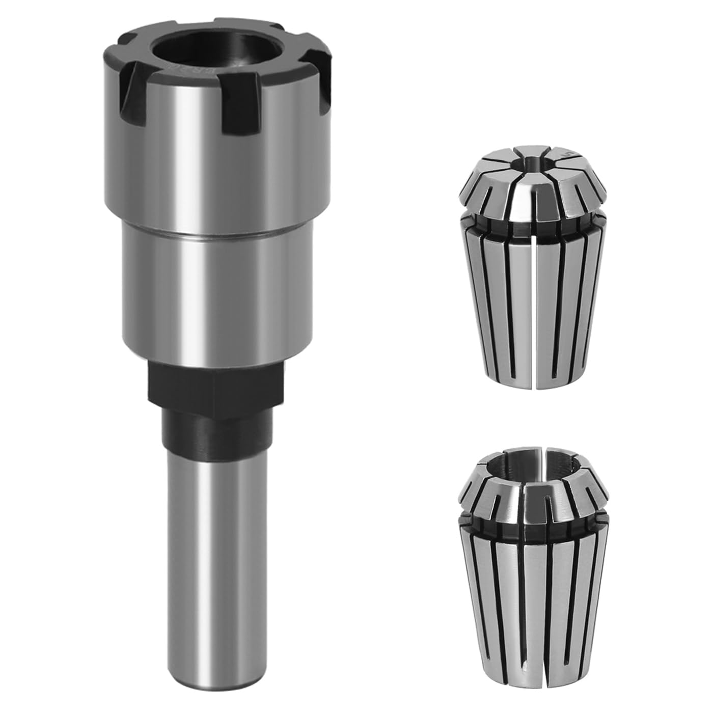 Mesee 1/2'' Shank ER20 Router Collet Extension Chuck Adapter with 1/4'' & 1/2'' ER20 Spring Collet Set Milling Cutter Bit Chuck Extender Rod Woodworking CNC Milling Bits Rod Holder