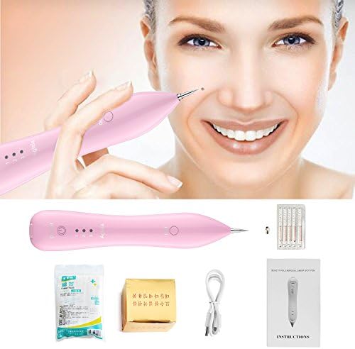 Aglaia Mole Removal Pen, Skin Tags & Spots Removal Kit with Cover Film Cotton Swab, 3 Modes Anti-scar Feature for Body Facial Mole Wart Freckle Nevus Dark Dot Tattoo Remover