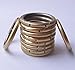 Wento 10pcs 1 1/2''(38mm) Gate Brushed Brass O Ring Round Carabiner Snap Clip Trigger Spring Keyring Buckle WTOR001 (1 1/2'', Brushed Brass)