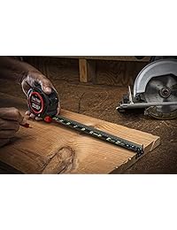 Lufkin L1025B   Cinta métrica de color negro viudo, 82.0 ft, acabado mate, alta visibilidad, marcas de hojas