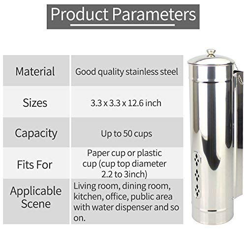 image for TINTON LIFE Adjustable Stainless Steel Disposable Paper Plastic Cup Di