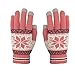 Touchscreen Texting Gloves - Outdoor Men's/Women's Warm Knit Winter Gloves,Pink,One size