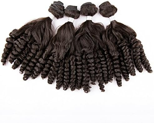 Synthetic Fumi Hair Bundles Curly Loose Weave Hair Natural Black Hair Extensions 200g 4Pcs/Pack(16 16 18 18inch)