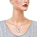 Falari Unicorn Pendant Necklace Rhinestone Crystal Rhodium High Polished 11-J0132