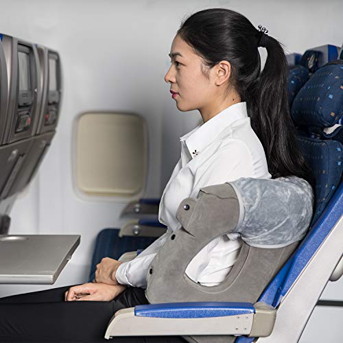 Inflatable Travel Pillow Upgraded Airplane Pillow Head and Neck Rest