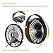 USB Desk Fan, EasyAcc 4 Inch USB Mini Table Fan Easy Cleaning Electric Portable Fan 3 Blades With Leather Handle Personal Fan ON/OFF Adjustable fit all USB Device For Office Home Desktop Table - Black