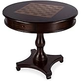 Butler Specialty Company Fredrik 34" D Round Wood Game Table - Cherry Brown