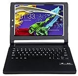 IVSO Lenovo Yoga Tablet 2 8-inch (2014 Oct Release) Ultra-Thin High Quality DETACHABLE Bluetooth Keyboard Stand Case / Cover for Lenovo Yoga Tablet 2 Tablet (Black)