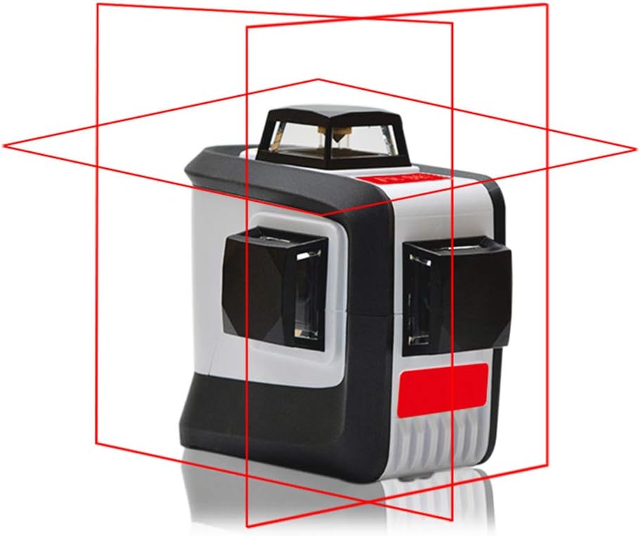 KOWE Laser Level, 3D Lines Self-Leveling, 360° Horizontal And Vertical Cross Super Powerful Red Laser Beam Line Laser Level,White,B