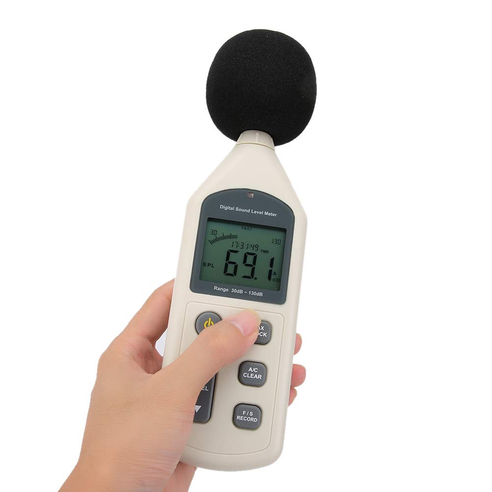 Sound Level Meter, Handheld LCD Digital Sound Level Decibel Meter 30-130 DBA Pressure Meter, USB Noise Measurement