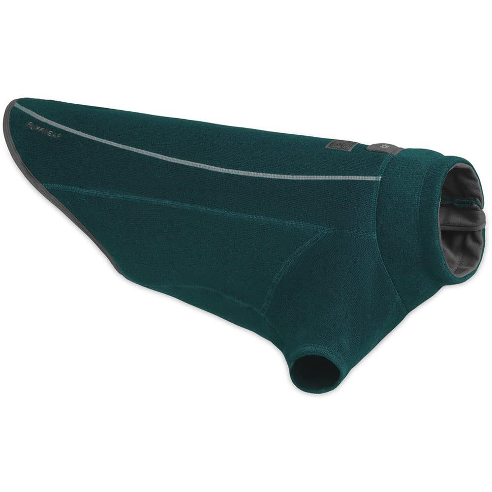 RUFFWEAR Fernie Sweater Jacket for Dogs, Quick Drying Insulated Wind-Proof Fast Drying Fleece Coat for Cold Weather, Lightweight Overcoat Jumper - Tumalo Teal, Large (81-91cm)