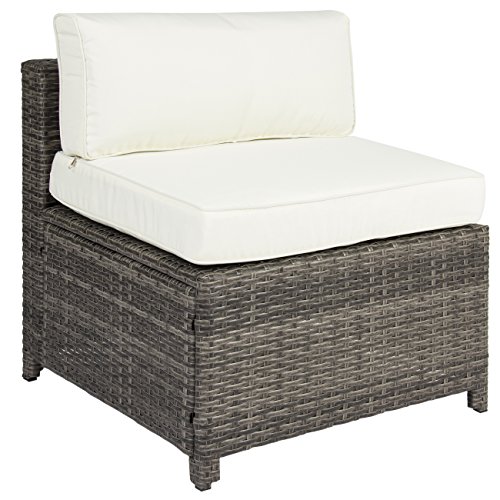 image for Best Choice Products 5-Piece Modular Wicker Patio Sectional Set w/ Gla